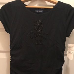 Ralph Lauren girls black dress XL NWT